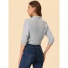 Allegra K Women's 3/4 Ruched Sleeve Shawl Lapel Lightweight Open Front Cardigans - 3 of 4