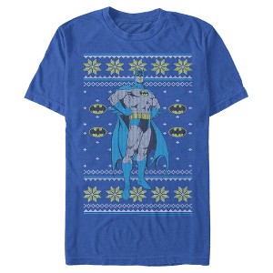 Men's Batman Ugly Christmas Dark Knight Pose T-Shirt - 1 of 4