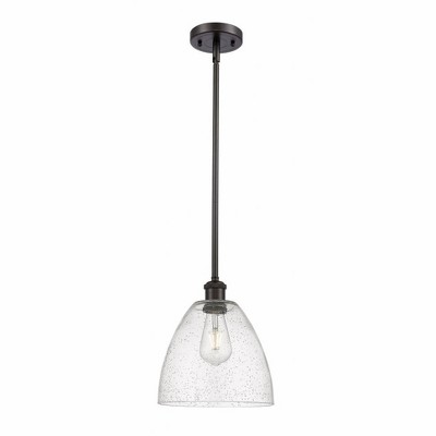 Bristol Glass - 1 Light Mini Pendant In Industrial Style-11.25 Inches Tall and 9 Inches Wide