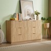 Modern 3-Drawer Dressers (Set of 2) - 27.6" Wide Chests with Curved Wave Design Versatile Bedroom & Living Room Storage-- Frevyn - 2 of 4