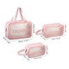 Unique Bargains Women's Portable Transparent Wash Makeup Bag 3 Pcs - 2 of 4