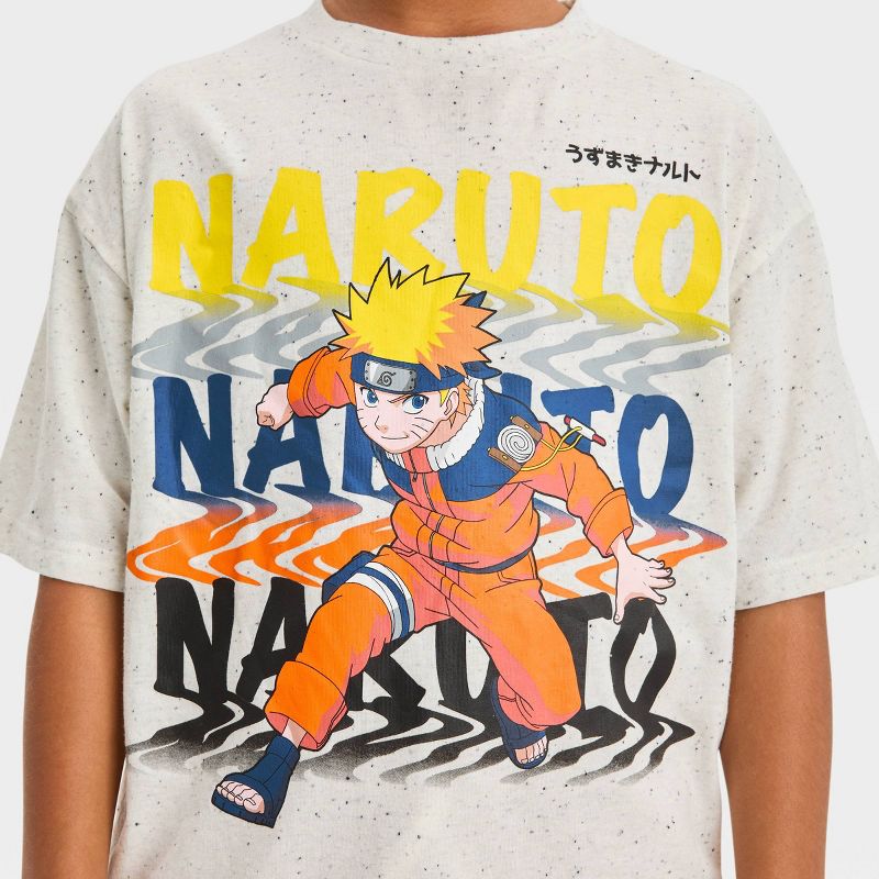 Boys&#39; Naruto Front Back Elevated Short Sleeve Graphic T-Shirt - Gray, 2 of 4