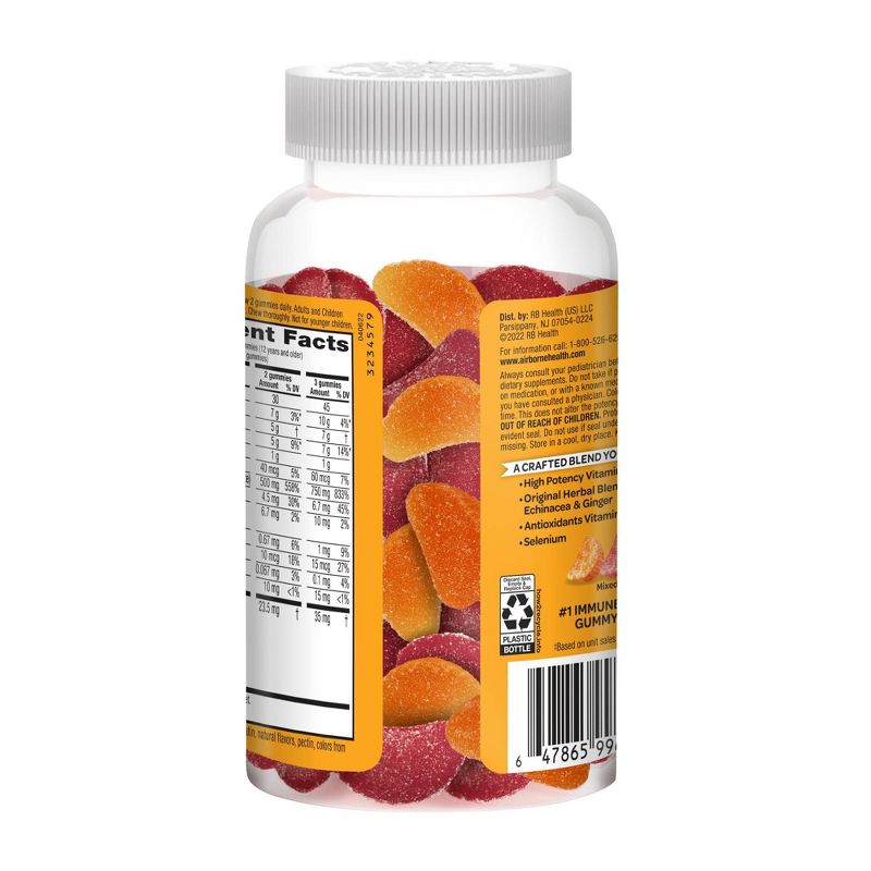 Airborne Vitamin C Gummies - Mixed Berry - 63ct, 3 of 6
