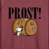 Women's - Peanuts - Prost Snoopy Root Beer Lightweight French Terry Wide Neck Long Sleeve Shirt - 2 of 4