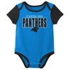 NFL Carolina Panthers Boys' White 3pk Bodysuit - 2 of 4