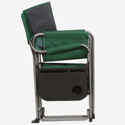 Green Outdoor Director's Chair with Cooler, Side Table & Cup Holder
