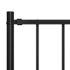 vidaXL Fence Panel with Posts Powder-coated Steel 5.6 ft.x4.1 ft. Black - 3 of 4