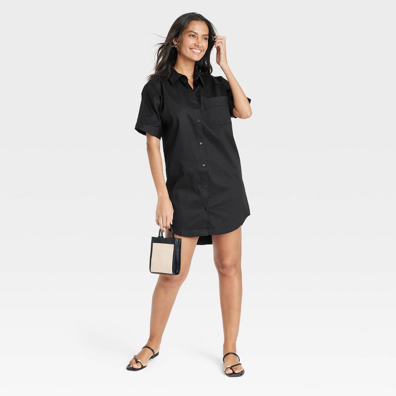 Women's Easy Woven Mini Shirtdress - A New Day™, 4 of 8