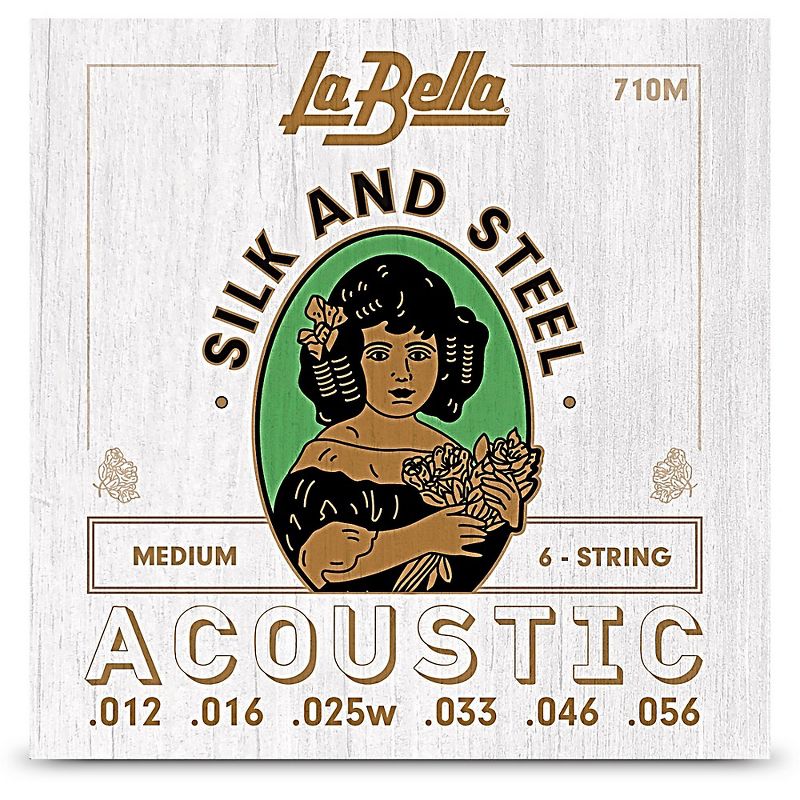 La Bella 710M Silk & Steel Medium Acoustic Guitar Strings, 1 of 2
