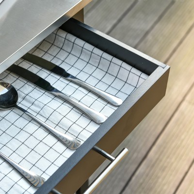 Stainless Steel Industrial Kitchen Cart with Wine Rack and Storage