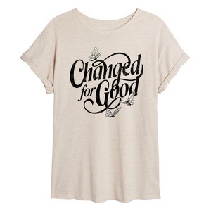 Women's - Instant Message - Changed For Good Oversized Graphic T-Shirt - 1 of 4