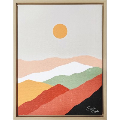 10" x 13" Sunset Framed Canvas Wall Art - Chantell Marlow