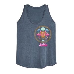 Women's - Barbie - Barbie Crest Full Color Graphic Racerback Tank - 1 of 4