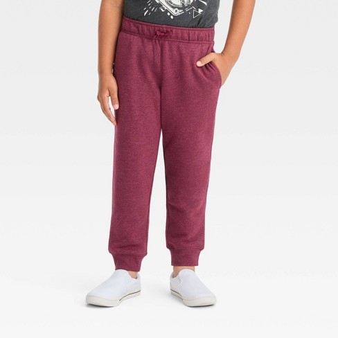 Boys' Fleece Jogger Pants - Cat & Jack™ Burgundy Xs : Target