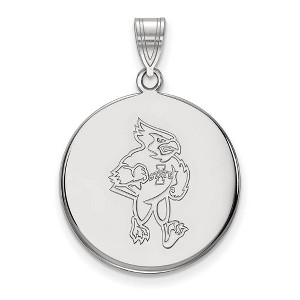 Black Bow Jewelry 14k White Gold Iowa State Cyclones NCAA Large Pendant - 1 of 3