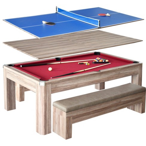 Newport 7 Ft Pool Table Combo Set W Benches