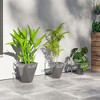 Indoor Outdoor Planters Set of 3 MgO Tall Planters Stackable Flower Pots with Drainage Holes for Garden, Balcony - 3 of 4