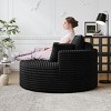Modern Corduroy Sleeper Sofa Chair – Compact Single Sofa Bed with Cushioned Backrest for Small Spaces -3irtyhousy - 3 of 4