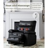 Manual Recliner Chair for Living Room, 360 Degree Swivel Massage Recliner Chair with Remote Control, PU Leather Lounge Chair with Side Pocket - 4 of 4