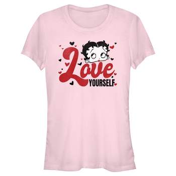 Junior's Women Betty Boop Love Yourself T-Shirt