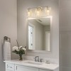 DORESshop 22 in. 3-Light Brushed Nickel Vanity Light Fixture with Clear Glass Modern for Bathroom Wall Light No Bulbs Included - 3 of 4