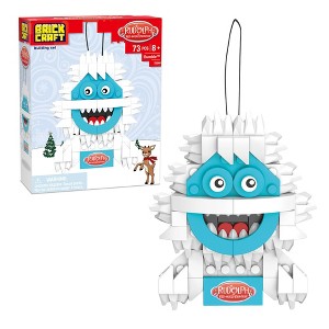Brickcraft Rudolph The Red-Nosed Reindeer Bumble Ornament 75-Piece Brickcraft Building Set - 1 of 4