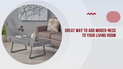 Canyon Gray Rectangular Coffee Table with Industrial Metal Legs