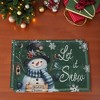 Unique Bargains Christmas Place Mats Snowman Flax 11.8"x17.7" 2 Pcs - 2 of 4