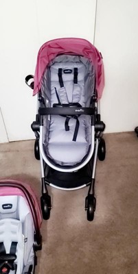 evenflo pivot travel system dusty rose