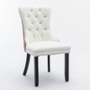 DOMETOUR 2 Pcs High-end Tufted Modern Upholstered Dining Chair PU and Velvet with Wood Legs Nailhead Trim - 4 of 4