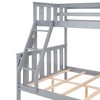 Dsvimoy Bed Twin Over Full Bunk Bed Flexible Ladder Strong Support for Kids Room
, Gray, 78.03"*56.81"*63.31" - 4 of 4