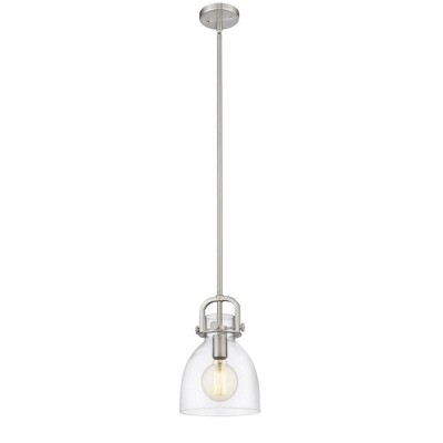 Newton Bell - 1 Light Stem Hung Pendant In Industrial Style-11.75 Inches Tall and 8 Inches Wide