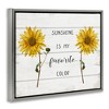 Stupell Industries Sunshine is my Favorite Color Floating Frame Canvas Art, Gray, 21" x 17" - 2 of 4