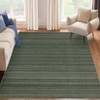 Modern Striped Rug  Soft Low Pile Area Rug for Living Room Bedroom Neutral Carpet with Non Slip Backing Contemporary Floor Rug for Home Decor - 3 of 4