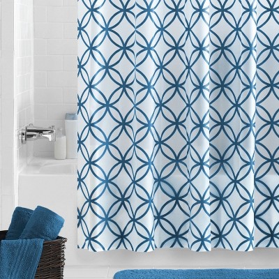 LunaLulinlk Teal and Blue PEVA Shower Curtain, 70" x 72"