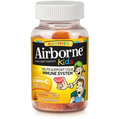 Airborne Kids Immune Support Gummies Assorted Fruit Flavored 21ct Target