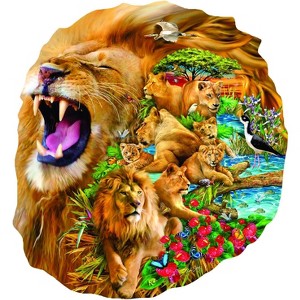 Sunsout Lion Family 600 pc Special Shape  Jigsaw Puzzle 97010 - 1 of 4