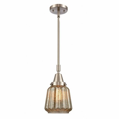 Chatham - 1 Light Stem Hung Mini Pendant In Art Deco Style-9.13 Inches Tall and 7 Inches Wide