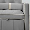 Streamdale Modern 55.5" Pull Out Sleep Sofa Bed 2 Seater Loveseats Sofa Couch With Side Pockets - 2 of 4