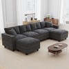 Christopher Knight Home Kreth 137" Modern 4-Seater Chenille Upholstered U-Shaped Sectional Sofa with Armrest Storage - 2 of 4