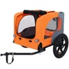 VisioGear Outdoor Foldable Pet Stroller, Dog Stroller with Mesh Screen Layer for Elder Pets, Orange, 42.52"*31.5"*27.5" - 2 of 4