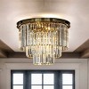 ALOADECOR 6-Lights Modern 3-Tier Round Crystal Flush Mount Ceiling Light with Crystal Accent - 4 of 4