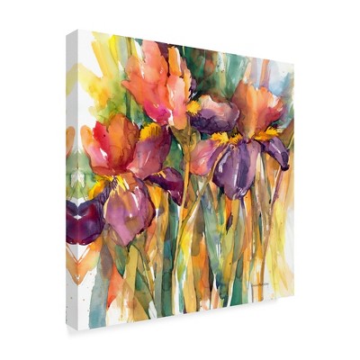 Trademark Fine Art -Annelein Beukenkamp 'Together Purple Red' Canvas Art