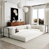 L-Shaped Modular Sofa Bed in Corduroy,Plush Dual-Cushion Comfort for Living Room,Iron Frame Sectional with 4 Configurable Pieces-Cuddlewood - 3 of 4