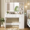 Okak Vanity Desk with Mirror, Makeup Table with 2 Drawers, Storage Cabinet & Easy Assembly for Bedroom/Closet - 4 of 4