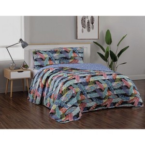 3pc Queen Bellany Quilt Set - Geneva Home Fashion
