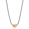 Single Crystal Polished Pebble Leather Pendant Necklace - Ettika Gold - 2 of 2