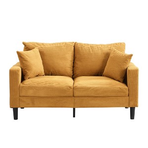 Anybear High Resilience Loveseat Sofa, Wooden Frame, for Small Space - 1 of 4