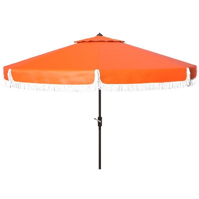 Milan Fringe 9Ft Crank Push Button Tilt Umbrella - PAT8008 - Safavieh