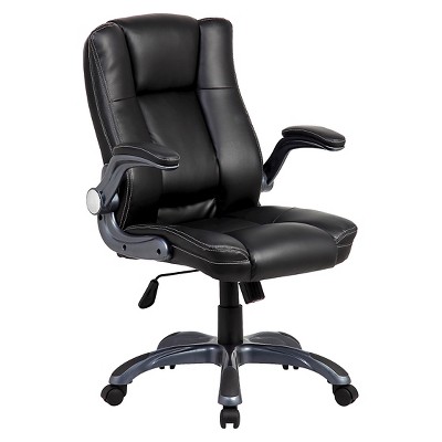 Medium Back Manager Chair with Flip-up Black - Techni Mobili
